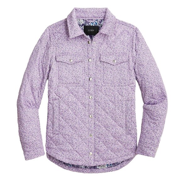 J. Crew Jackets & Blazers - NWT J. Crew Quilted Shirt-Jacket in Dusty Mauve Mixed Floral XS